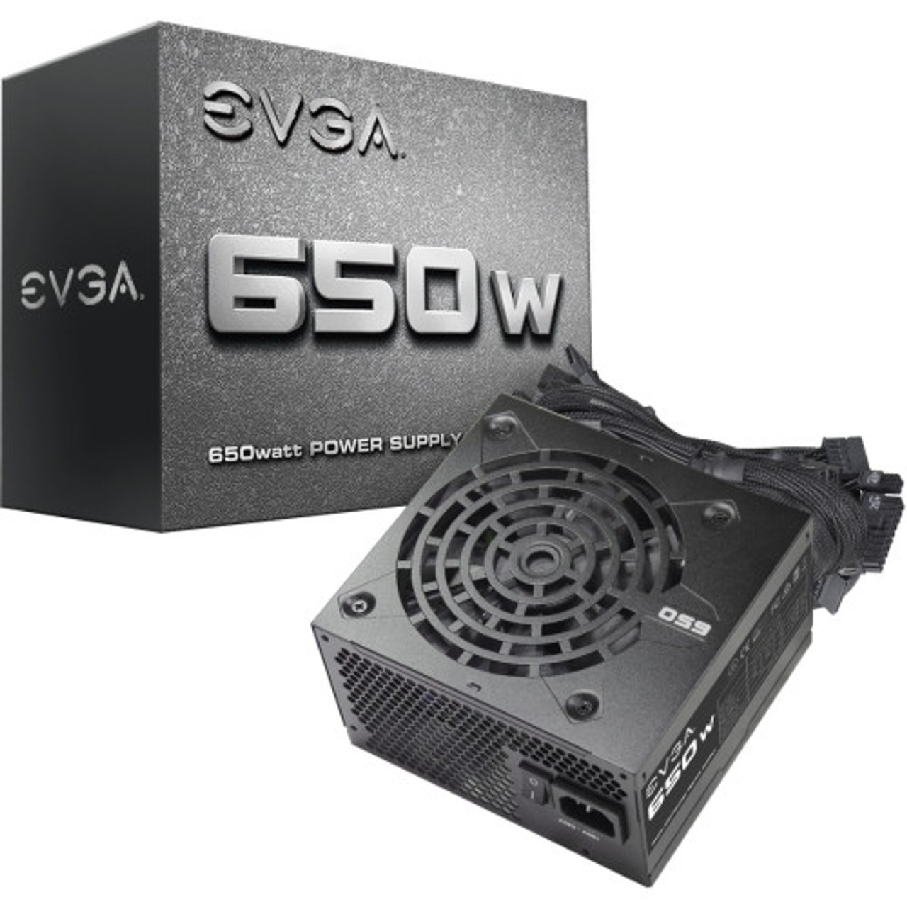 EVGA 650W ATX/EPS Power Supply 100-N1-0650-L1 for 120-230V AC - Compatible with ATX12V/EPS12V - Power Supply Category