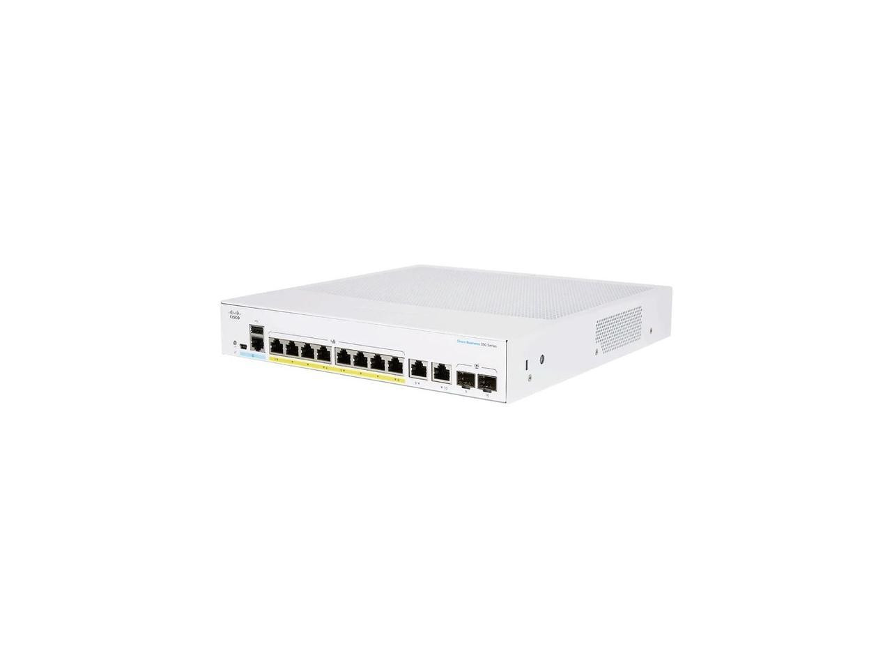CBS250-8PP-E-2G | CISCO | 250 Cbs2508Ppe2G Ethernet Switch 8 Ports Manageable 2 Layer Supported Modular 45 W Poe Budget