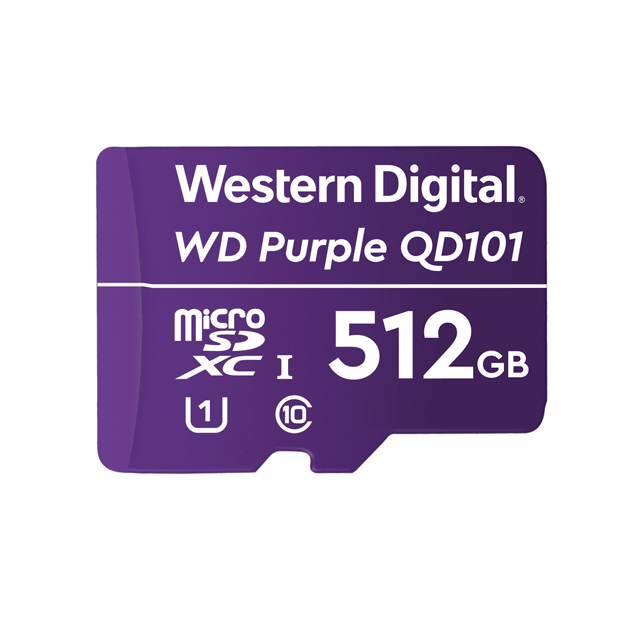 Western Digital WD Purple SC QD101 512GB MicroSDXC Class 10 for Surveillance Cameras