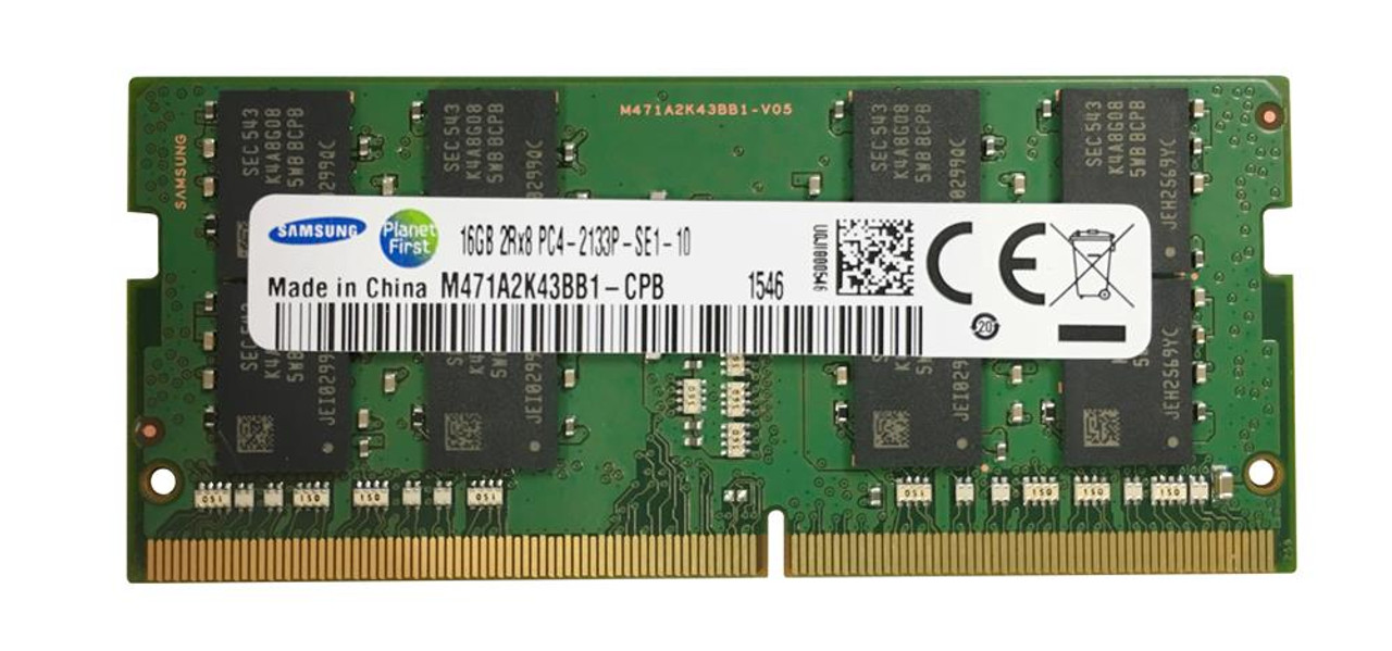 Samsung 16GB PC4-17000 DDR4-2133MHz SODIMM Memory Module for laptops and small form factor PCs