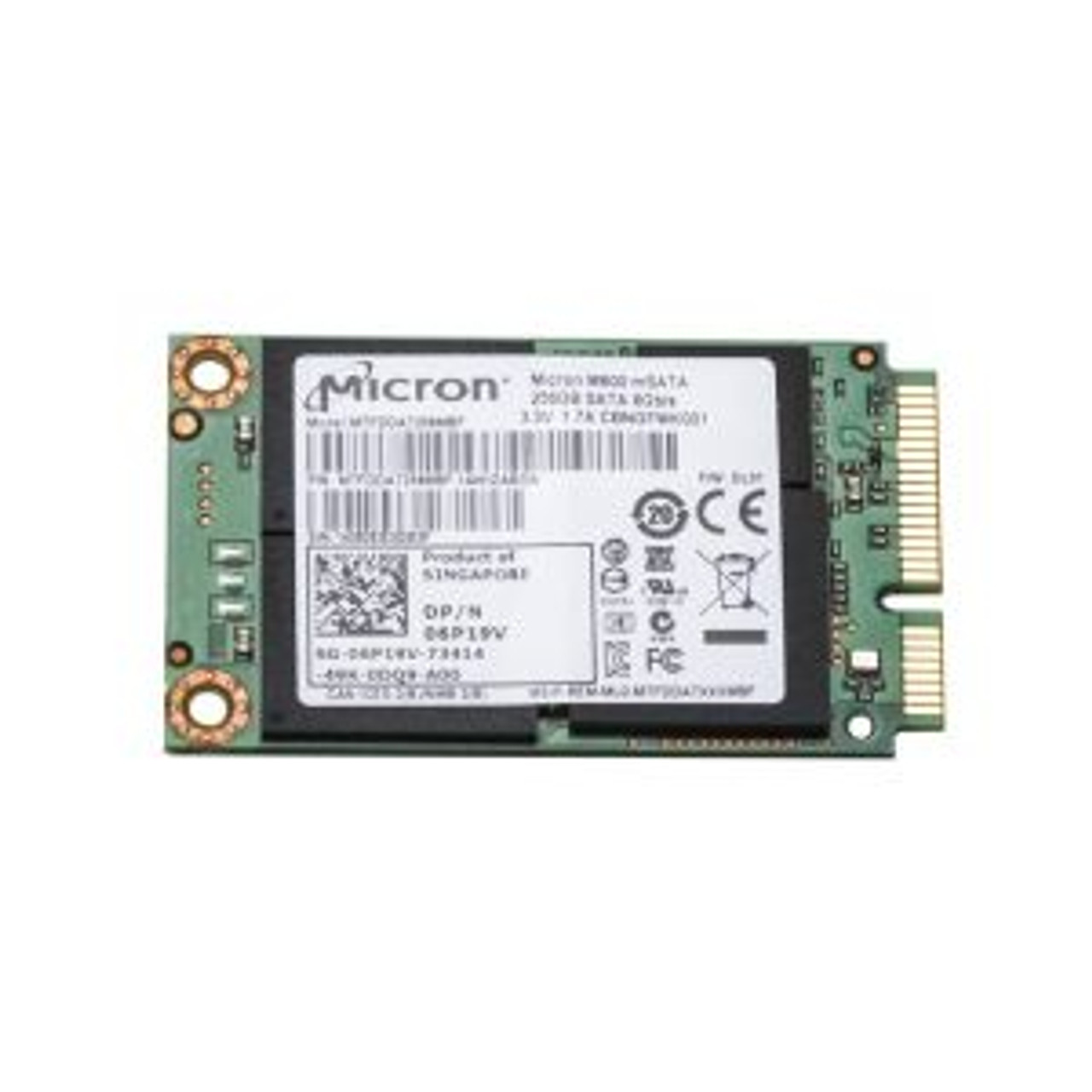 Dell 256GB SATA 6Gb/s mSATA MLC 1.8 SSD for 6P19V - Compatible with Dell devices