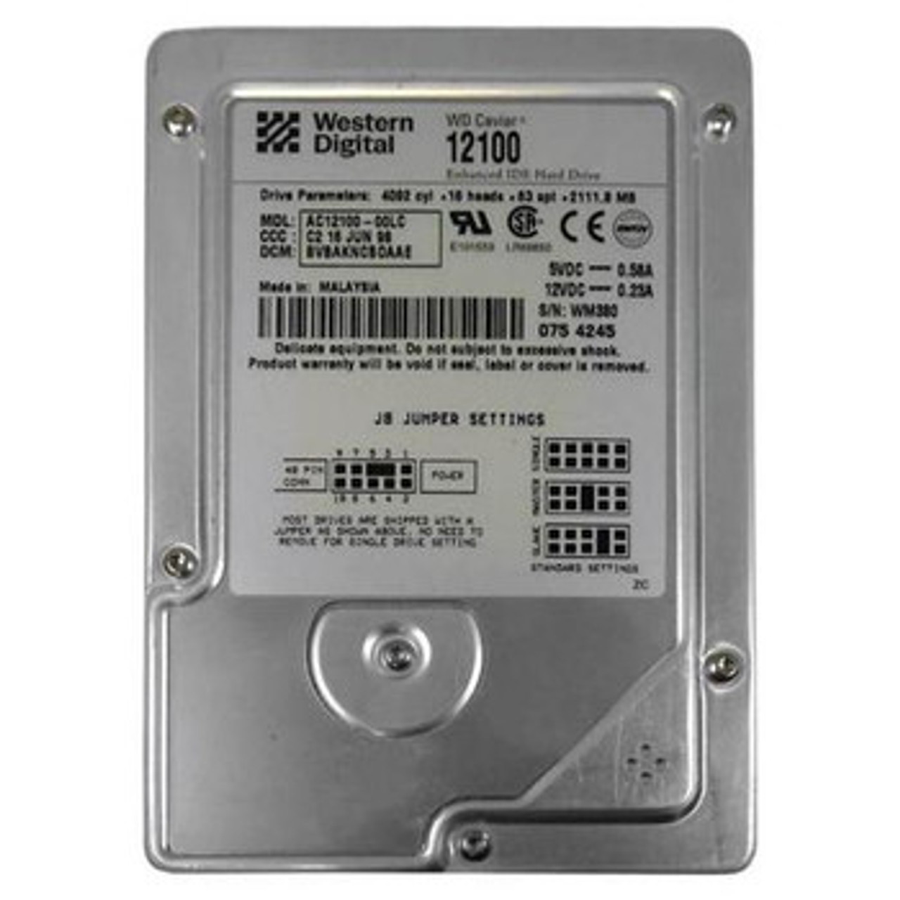 Western Digital 2GB 5400RPM ATA 33 3.5 256KB Cache Caviar Hard Drive compatible with servers
