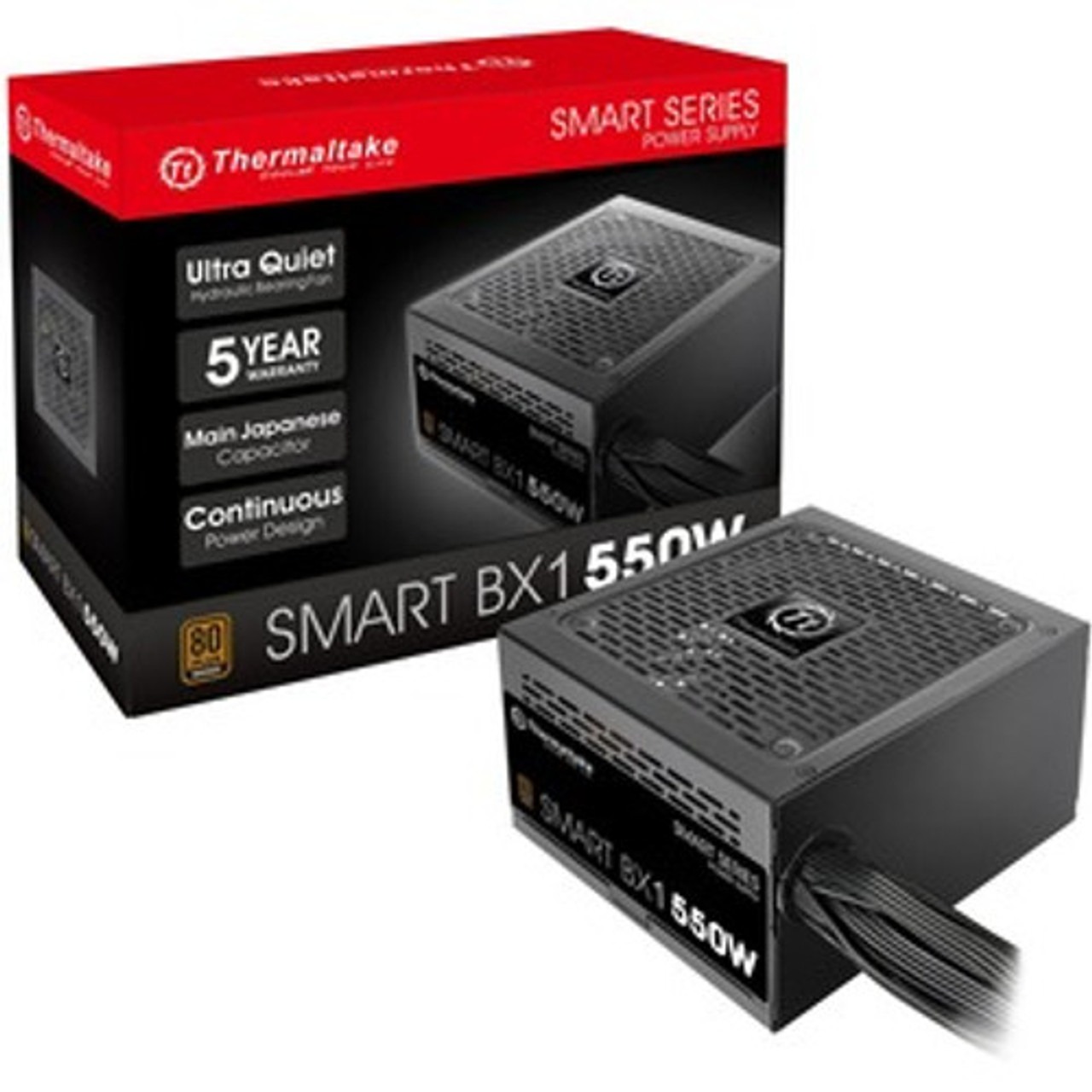 Thermaltake Smart BX1 SP-550AH2NKB 550W Power Supply for ATX12V 12-Pin 80 Plus Bronze - PS-SPD-0550NNFABU-1