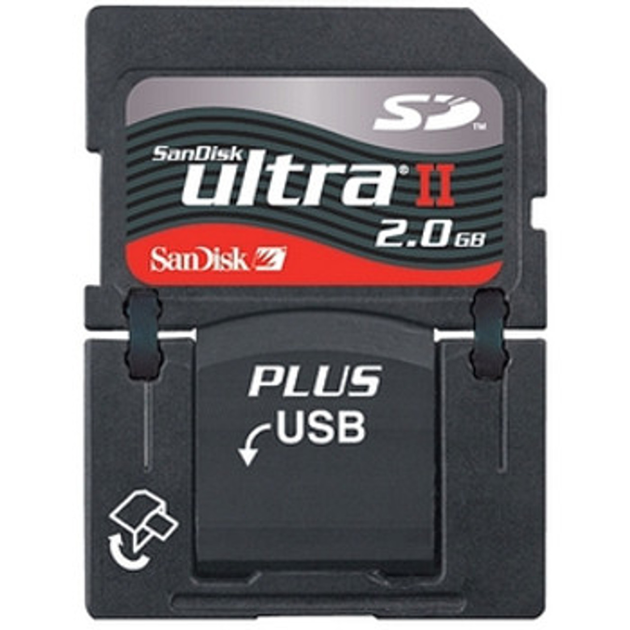 Sandisk 2Gb Ultra-II Dual-Purpose SD Plus Card for versatile storage in cameras and devices