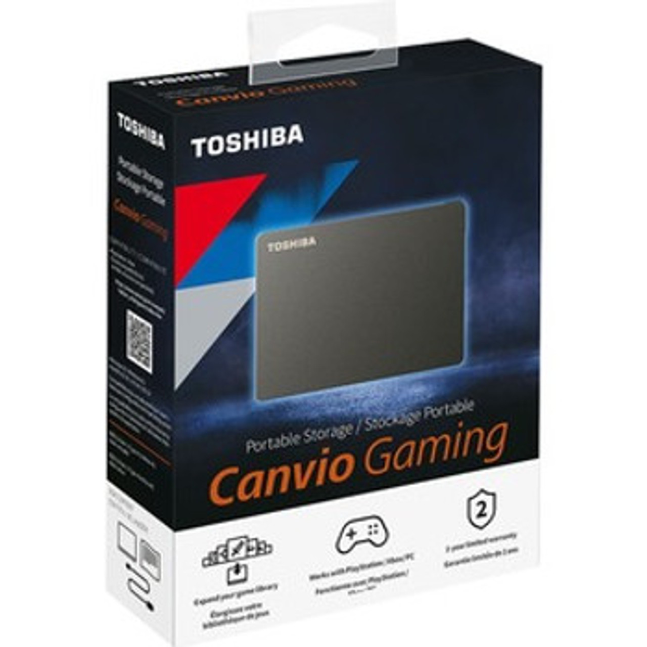 Toshiba Canvio Gaming 1TB Portable USB 2.0 External Hard Drive HDTX110XK3AA - Ideal for gaming setups