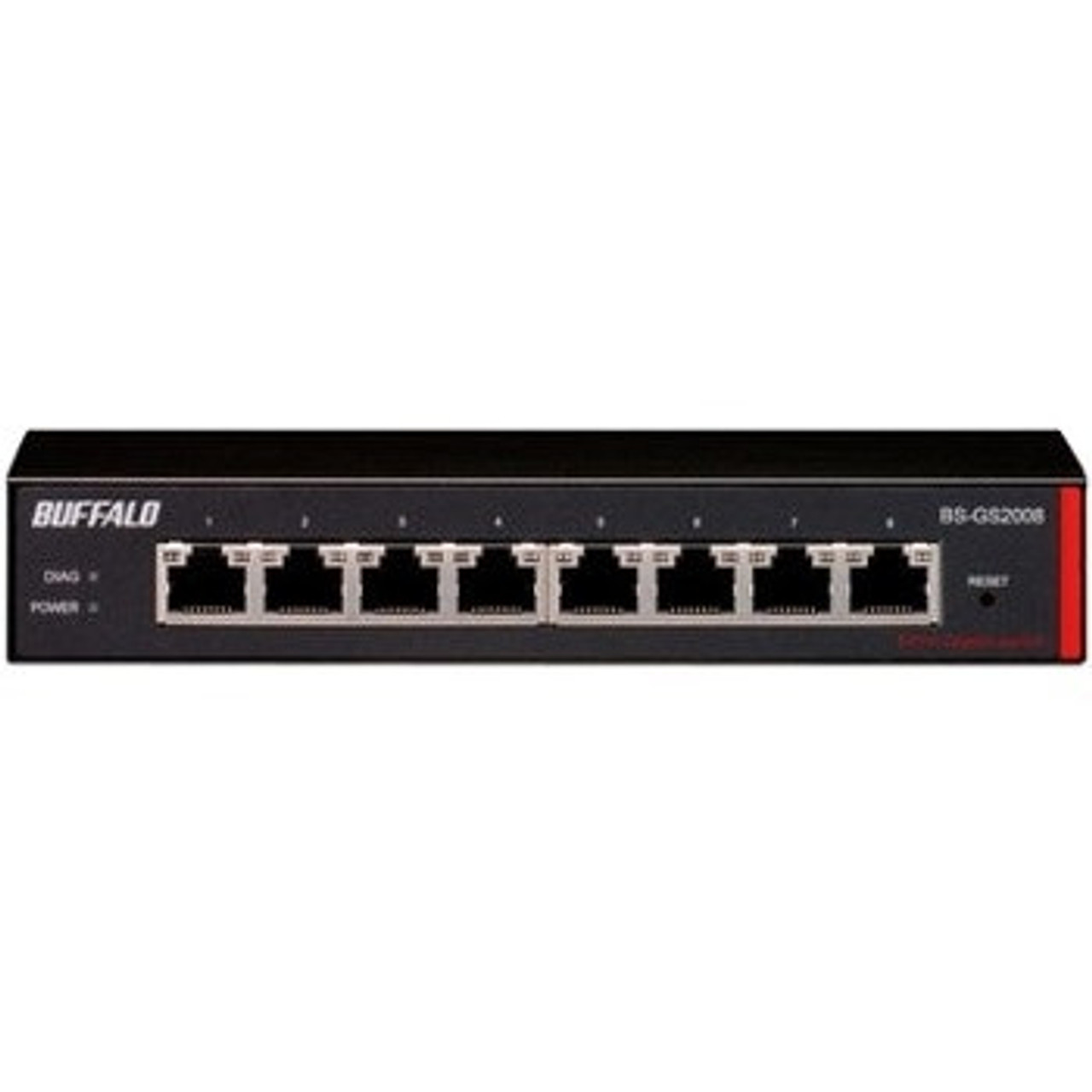 Buffalo BS-GS2008 8-Ports Desktop Gigabit Green Ethernet Smart Switch - Ideal for small office networks