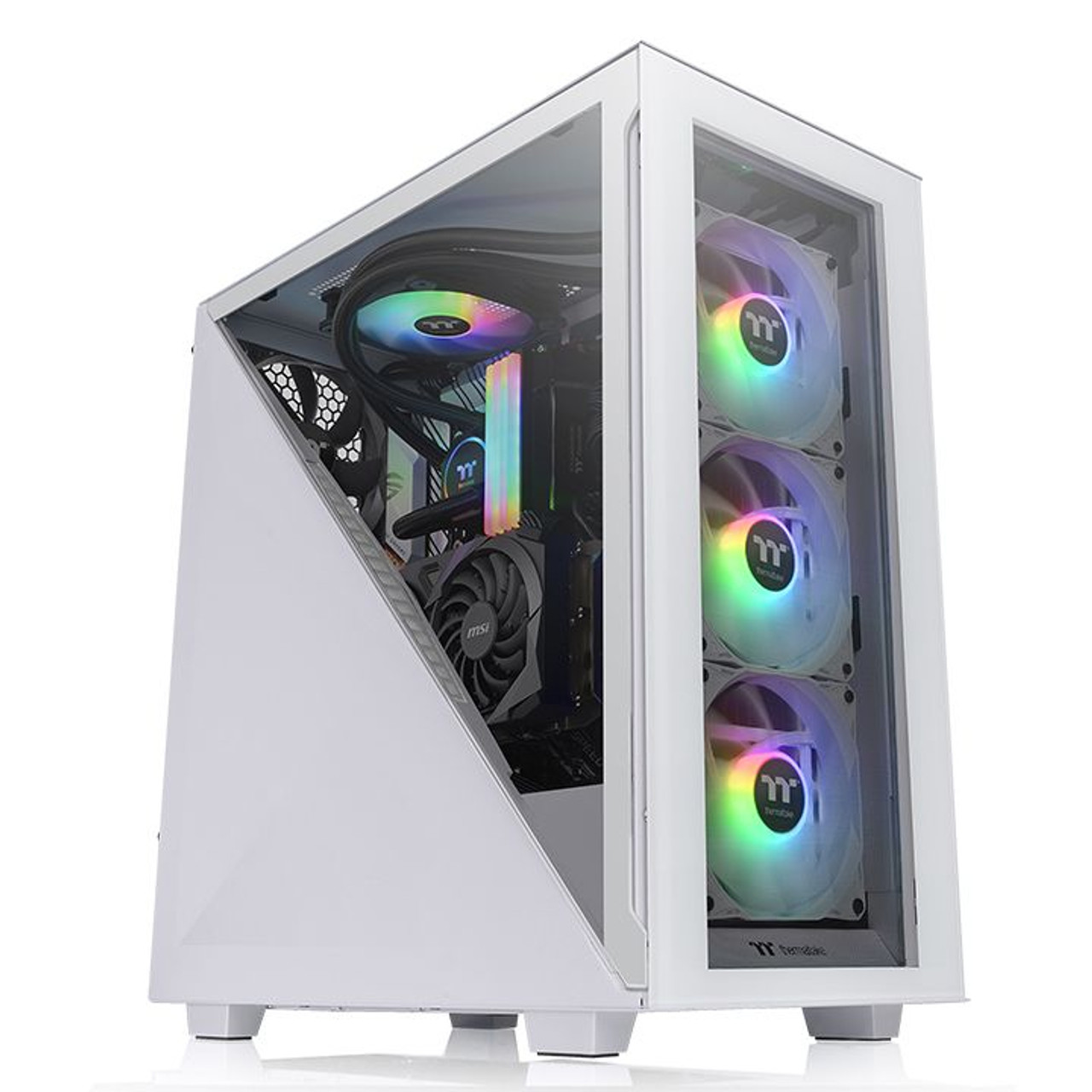 Thermaltake Divider 300 TG Snow White Midi Tower - Compatible with CA-1S2-00M6WN-00