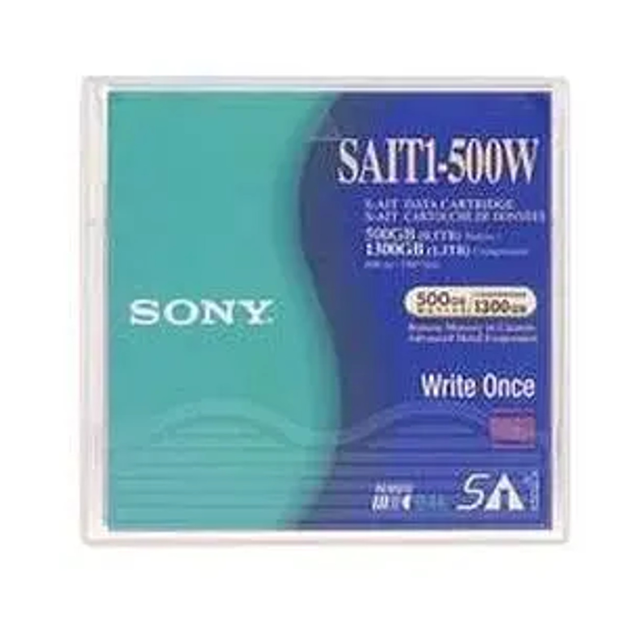 Sony SAIT1-500W 500GB/1.3TB WORM Tape Cartridge for Data Storage in Servers