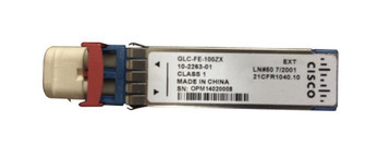 10-2263-01 | CISCO | 100Mbps 100Base-Zx Single-Mode Fiber 80Km 1550Nm Duplex Lc ConNECtor Sfp Transceiver