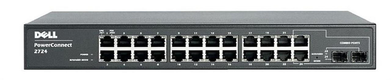 Dell Powerconnect 2724 Gigabit Ethernet Switch, 24-Ports, JY297, for high-speed network connections