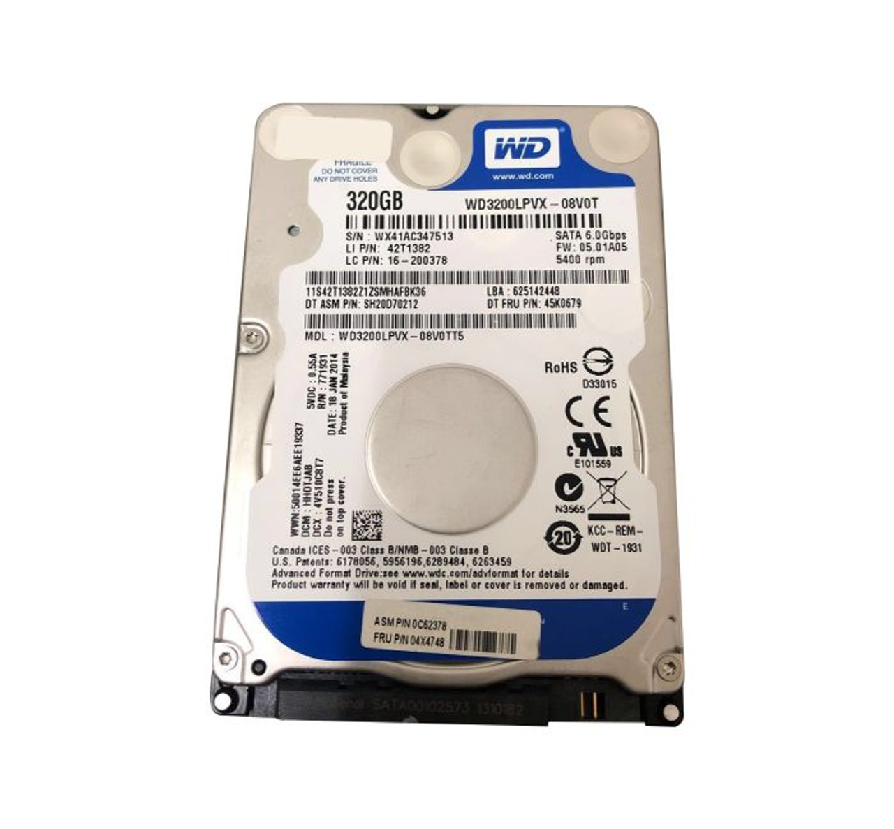 Lenovo 320Gb 5400Rpm SATA 6Gb/s 2.5-Inch Hard Drive for ProLiant DL360p Gen8 Servers