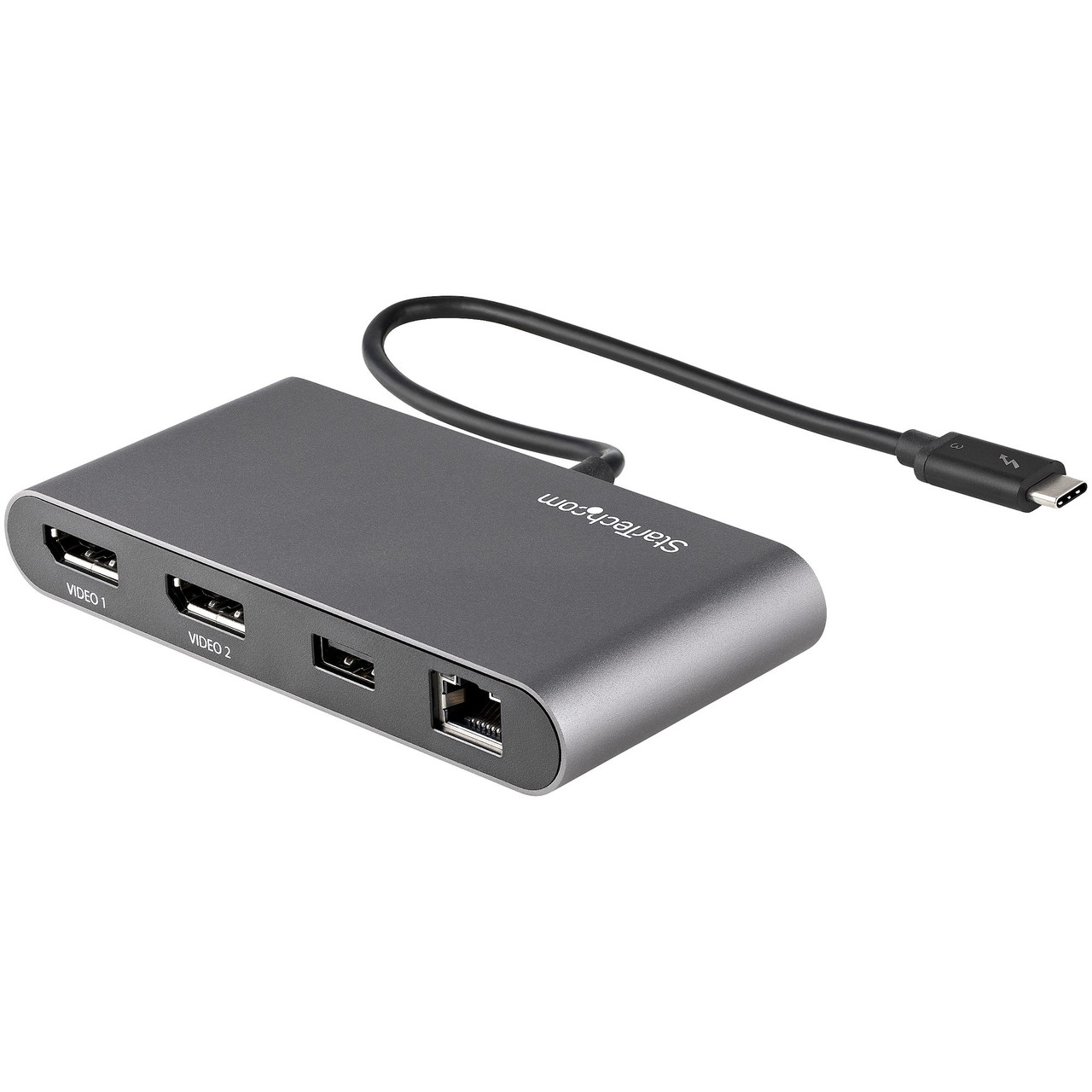 StarTech.com Thunderbolt 3 notebook dock in gray, compatible with TB3DKM2DPL, for wired connectivity