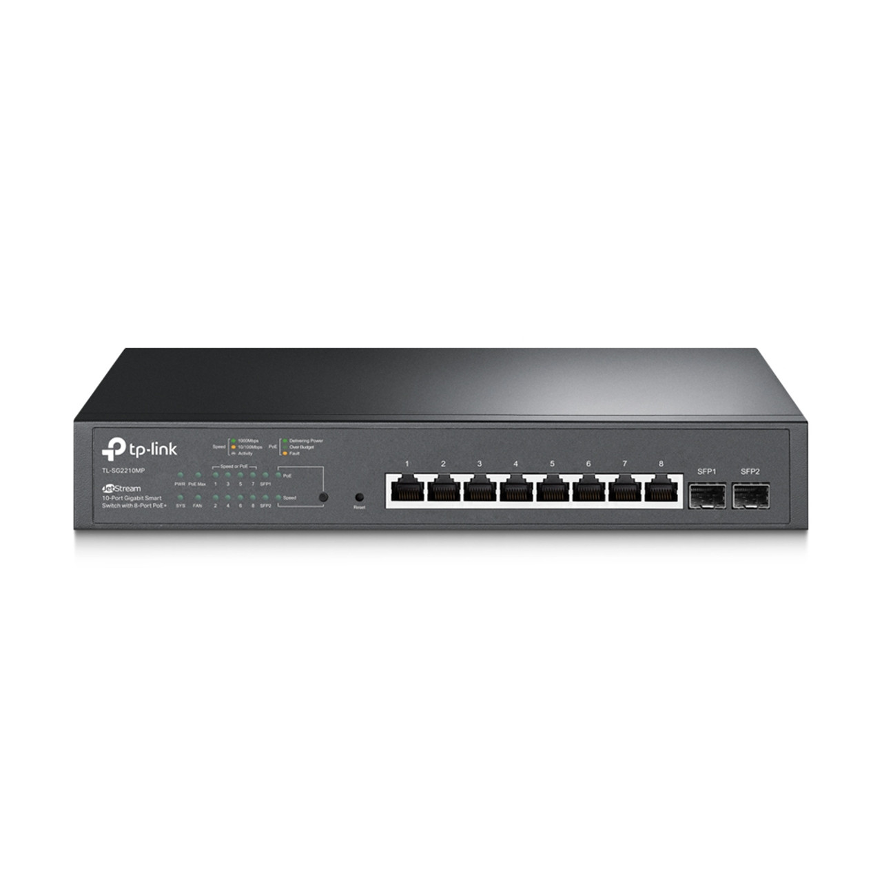 TP-Link TL-SG2210MP Managed L2/L2+ Gigabit Ethernet PoE Network Switch for 1U Black Servers