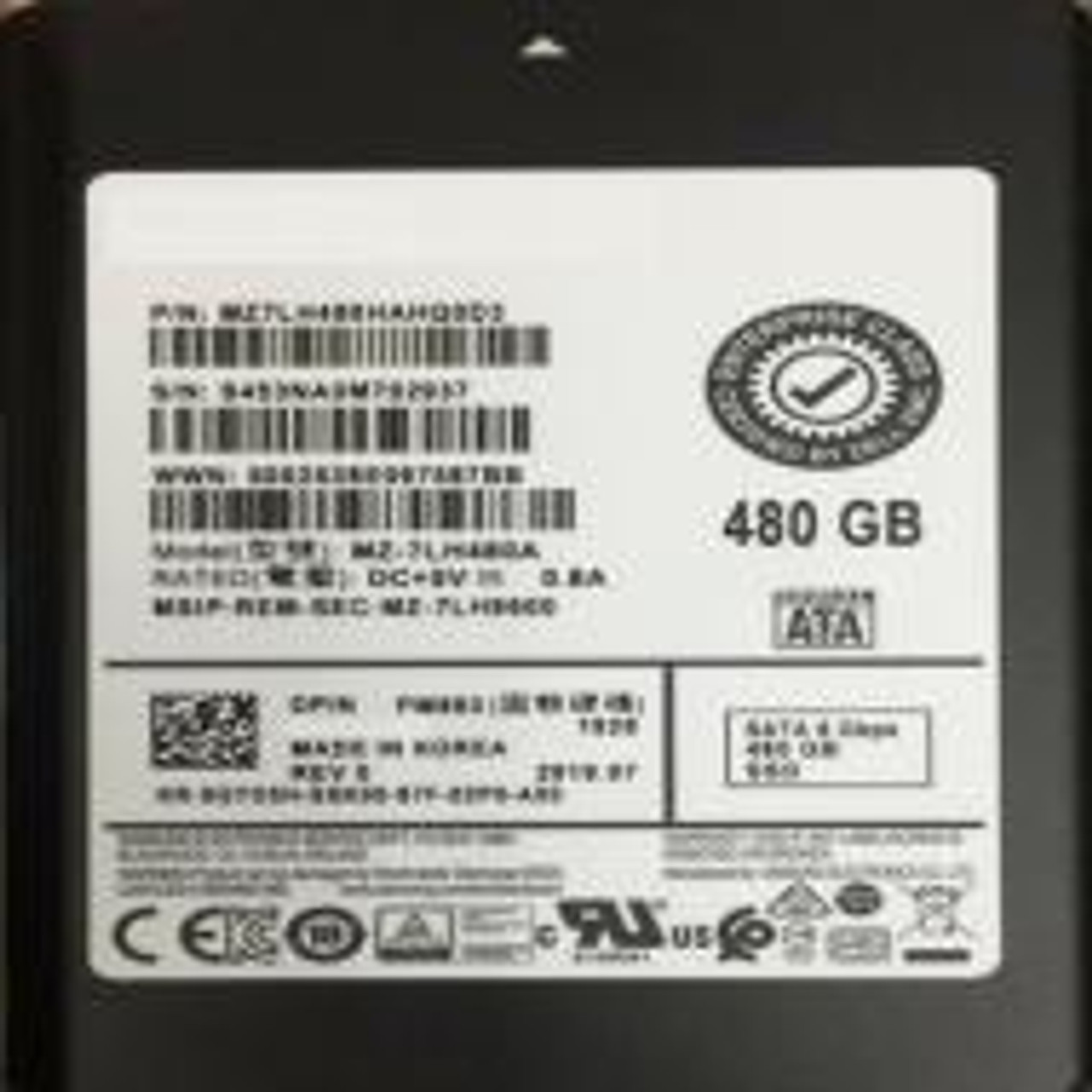 Samsung PM883 Series 480GB SATA 6Gbps 2.5 SSD for Enterprise Servers
