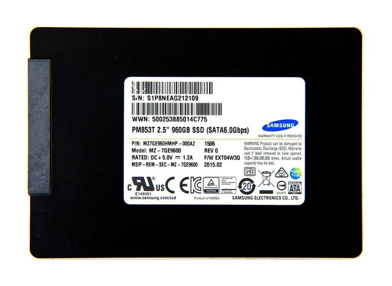 Samsung Pm853T Data Center Series 960Gb TLC SATA 6Gbps 2.5-Inch SSD, compatible with data center servers