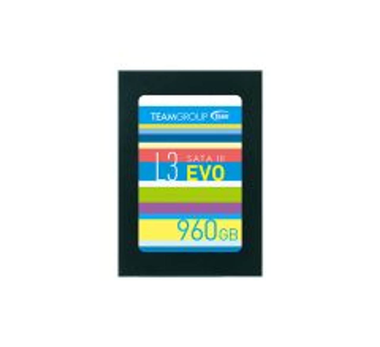 Team Group L3 EVO 960GB Triple-Level Cell SATA 6Gb/s SSD mounted in a 2.5-inch drive bay