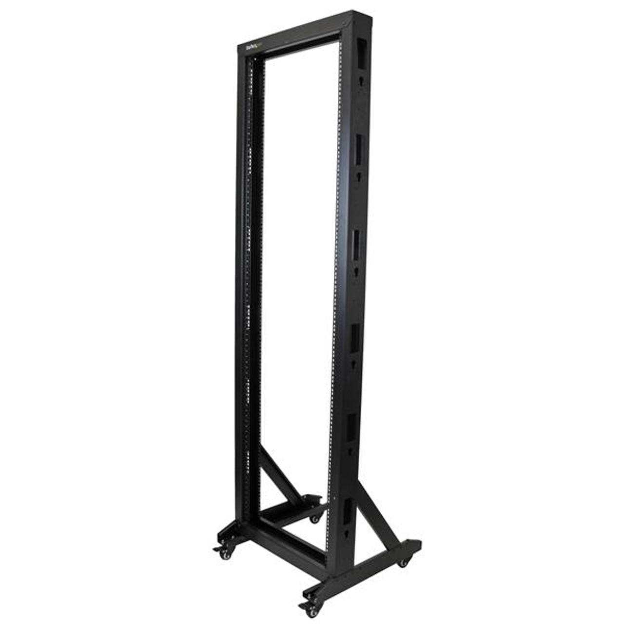 StarTech.com 2POSTRACK42 42U Freestanding Black Rack Cabinet for Servers
