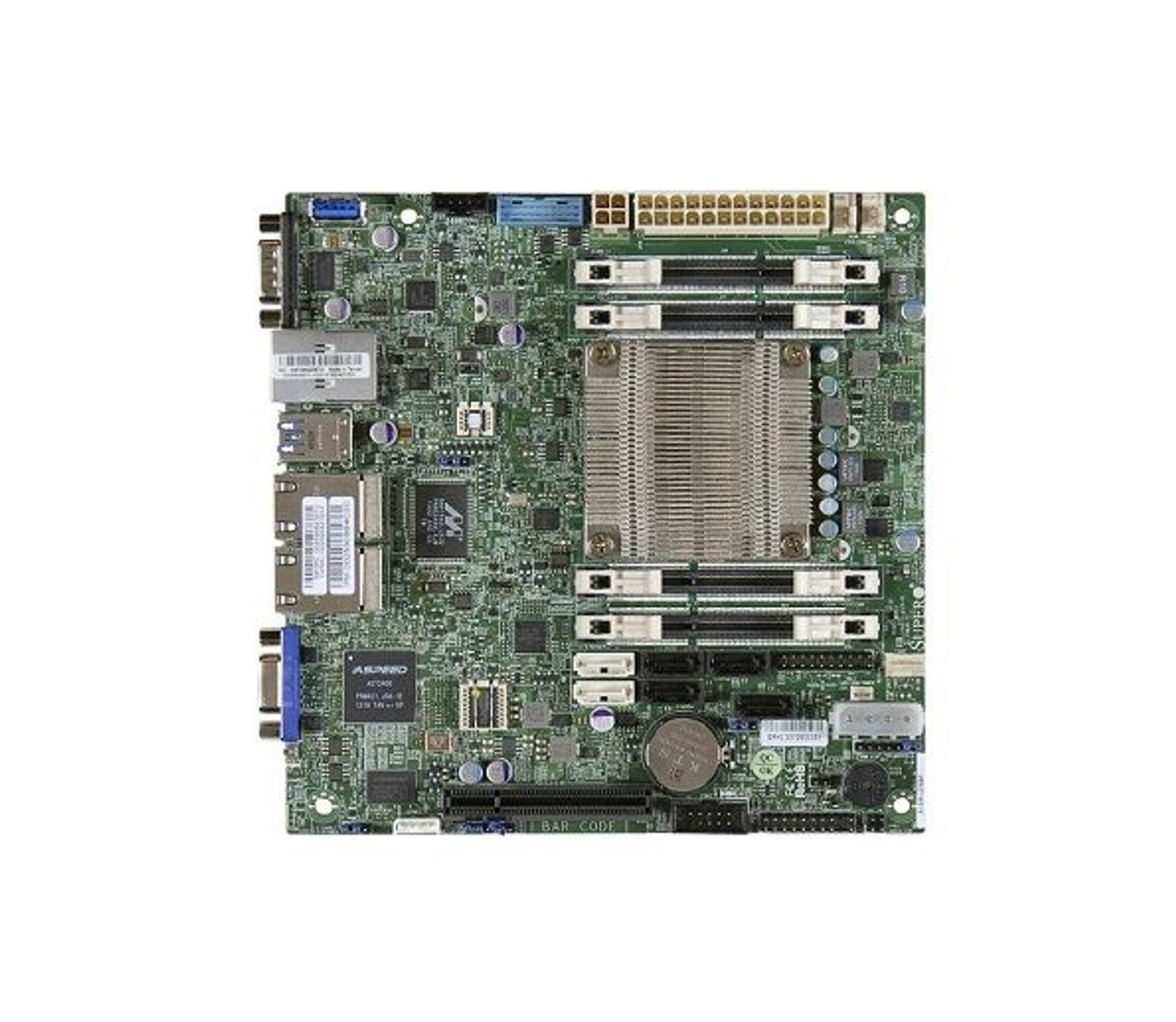 Supermicro MBD-A1SRI-2558F-O Mini ITX System Board with Intel Atom C2558 CPU - Compatible with Mini ITX Systems
