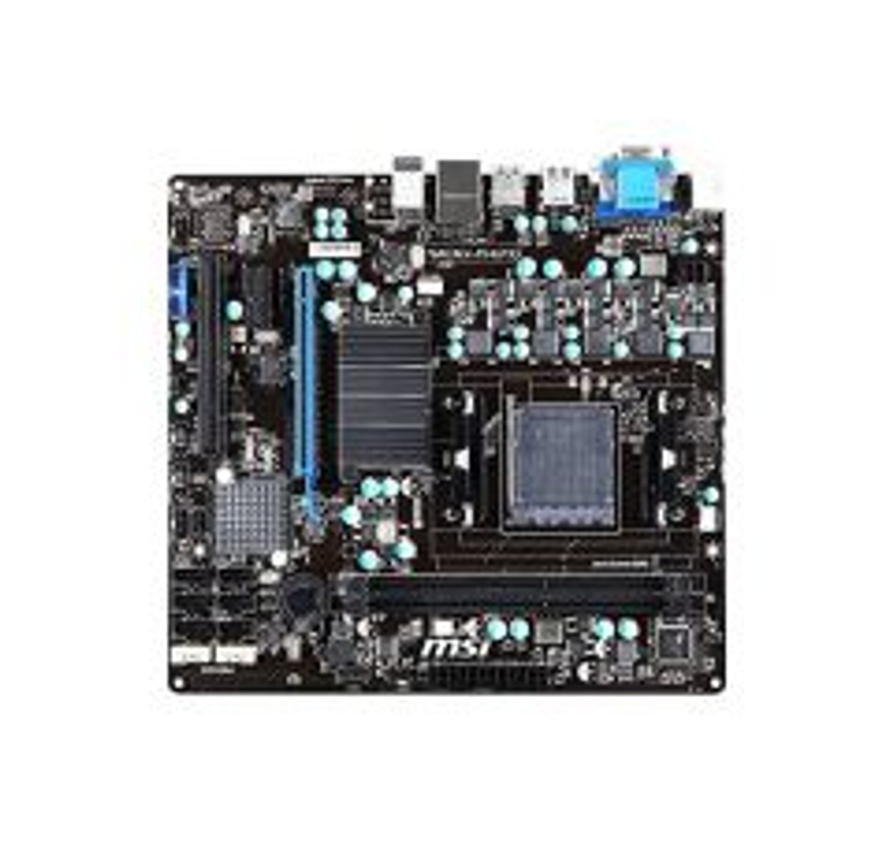 MSI 760GMAP34FX AMD Micro-ATX Motherboard for Socket AM3, DDR3 Support, 2x SATA 6.0Gb/s