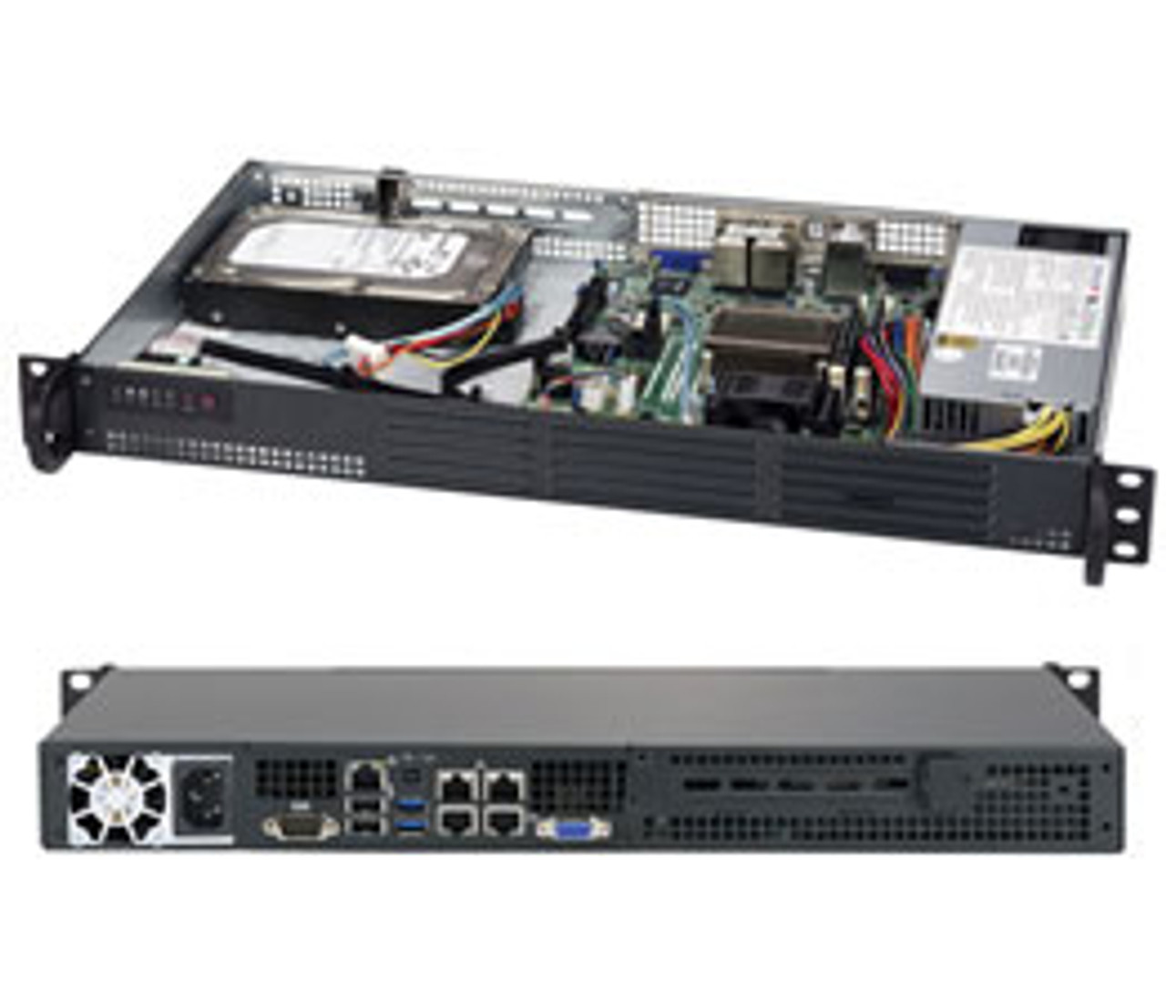 Supermicro SuperServer 5018A-LTN4 1U Rack Server Intel Atom 1.7GHz DDR3 200W - Compatible with SYS-5018A-LTN4 servers