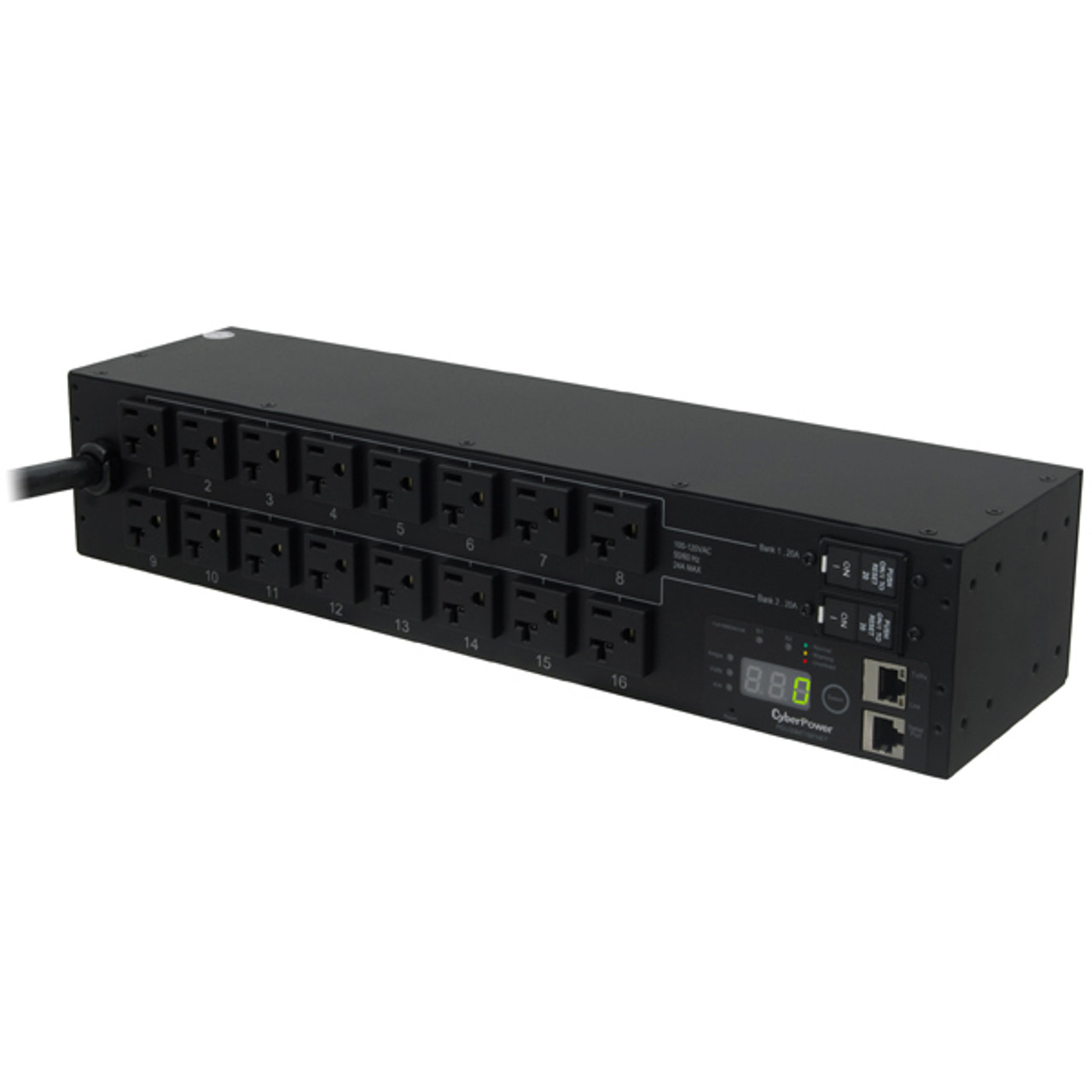 Cyberpower PDU30MT16FNET 16-Outlet 2U Black Power Distribution Unit for Servers