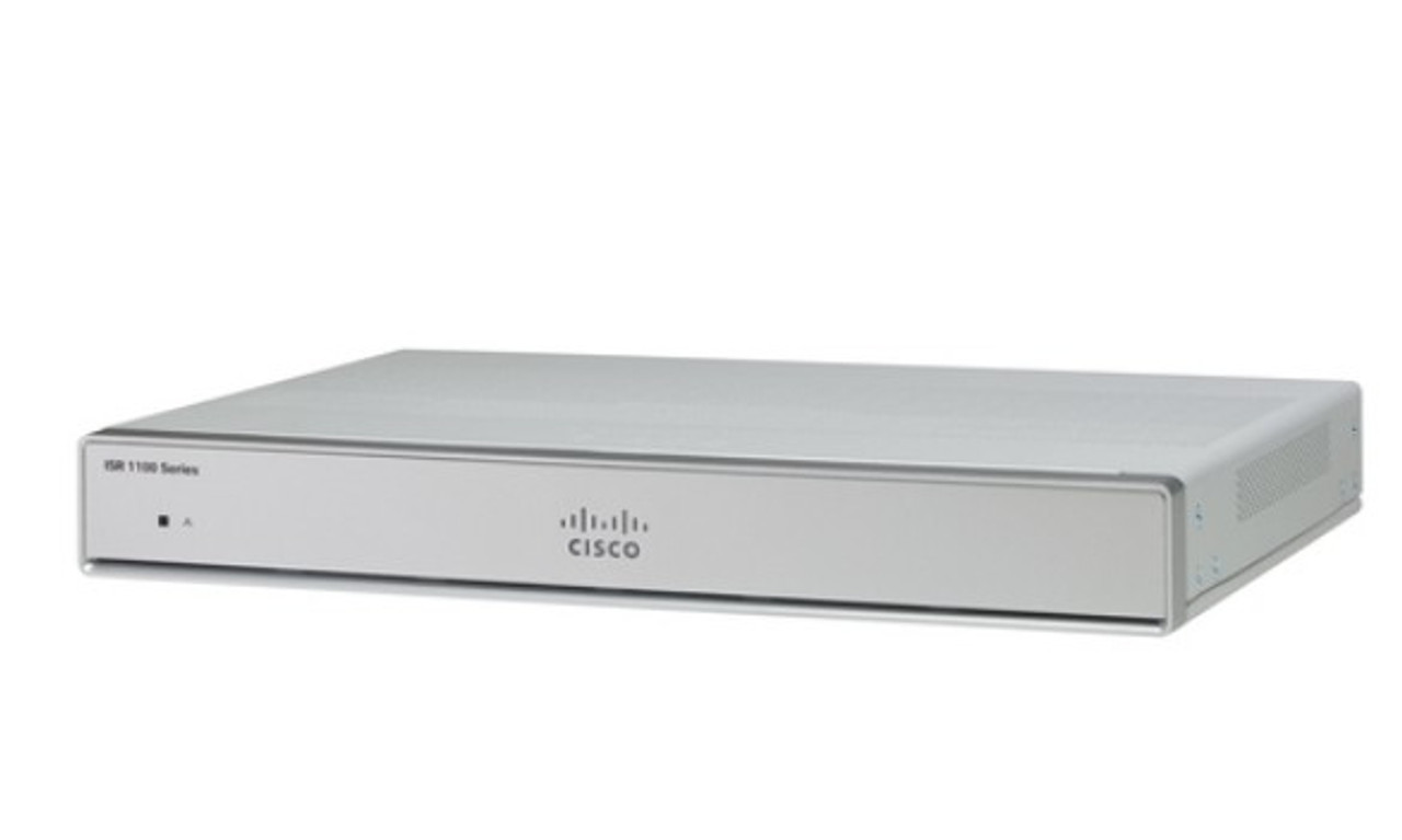 Cisco ISR 1100 4P Dual GE Ethernet with LTE Adv SMS/GPS EMEA & NA, mounted in a server rack