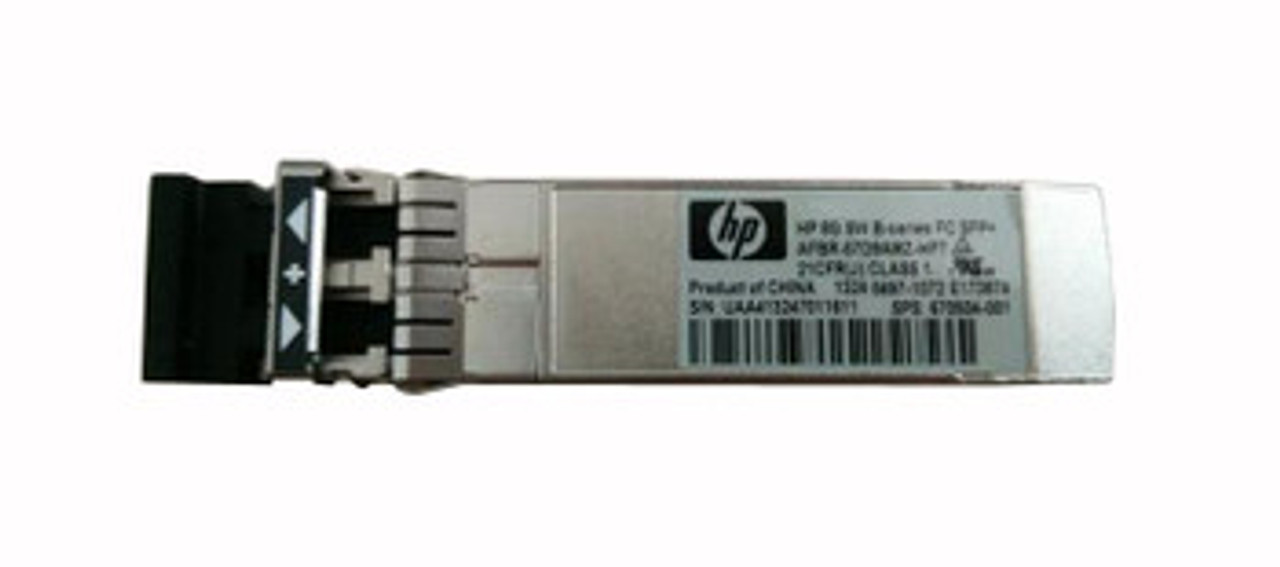 Hp AFBR-57D9AMZ-HP7 B-Series 8Gbps SFP+ Transceiver Module for Multi-Mode Fiber Channel, 500M, 850Nm.