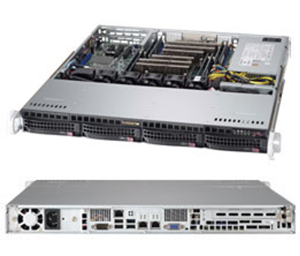 Supermicro CSE-813MFTQC-505CB Computer Case Rack Black 500W - Compatible with servers, ideal for server racks