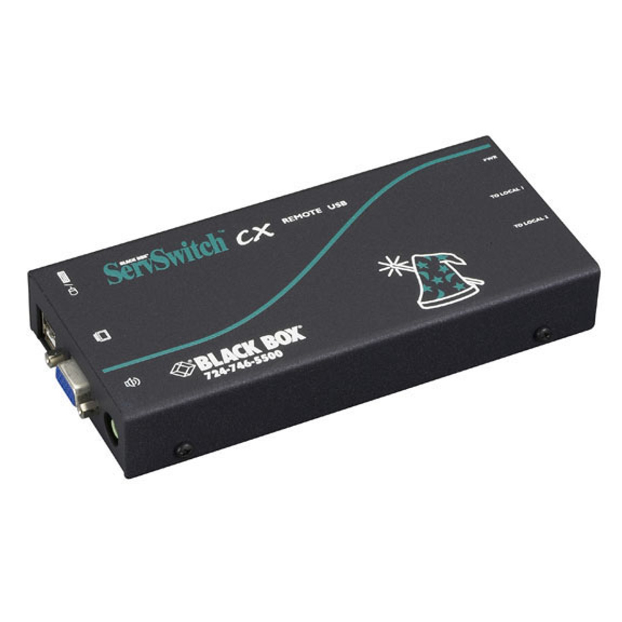 Black Box KV04AU-REM ServSwitch CX Uno USB KVM Switch - Compatible with servers, compact design for easy use