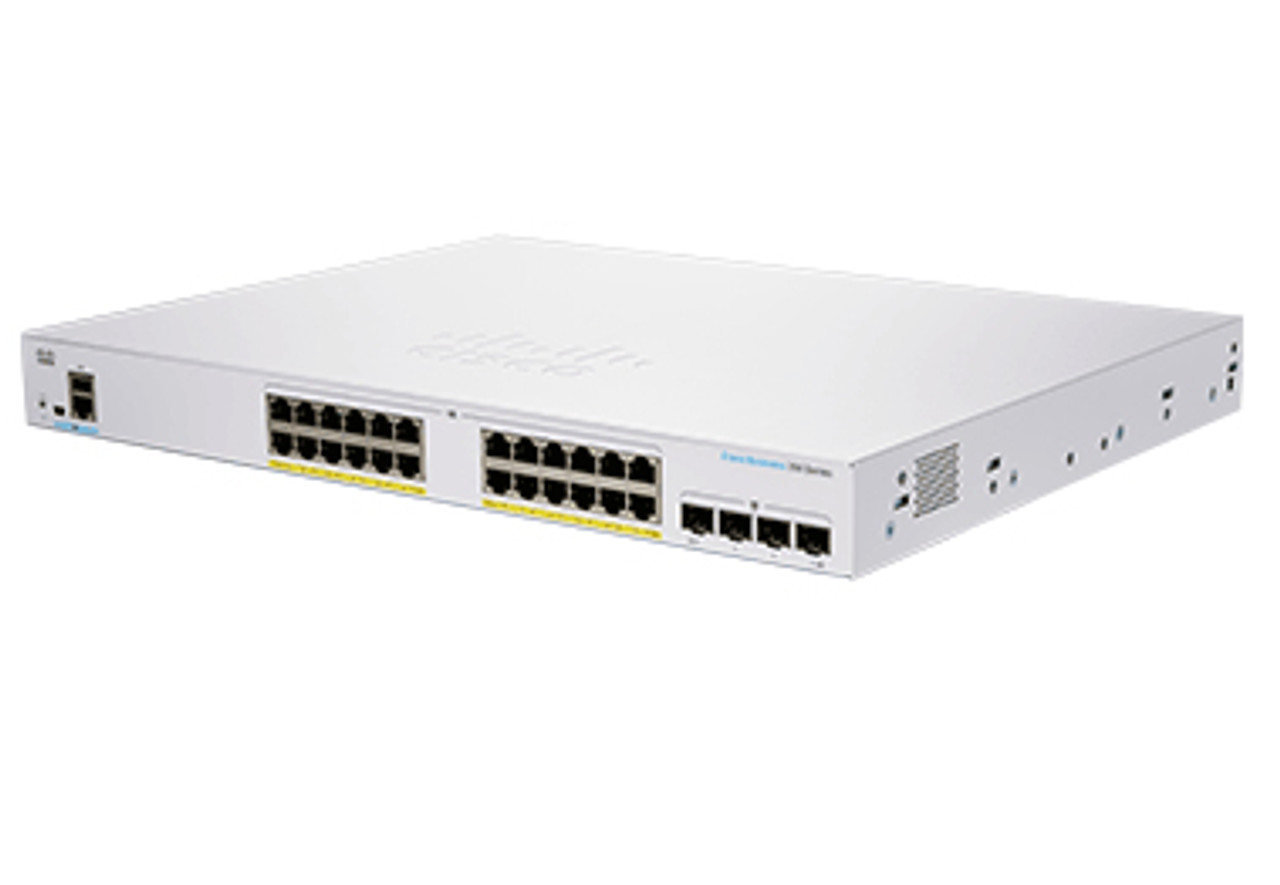 Cisco CBS350 Managed 24-Port GE Full PoE Switch with 4x1G SFP - Compatible with ProLiant DL360p Gen8 servers