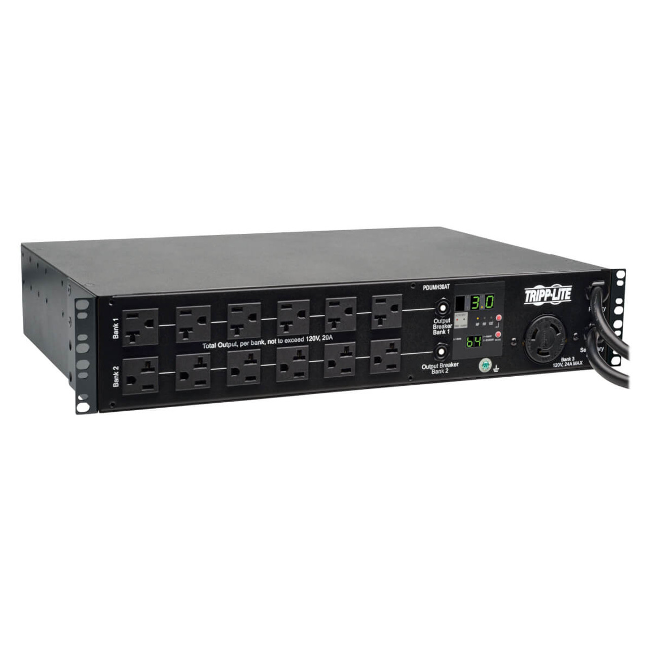Tripp Lite PDUMH30AT 25-Outlet 2U Black Power Distribution Unit (PDU) - Compatible with Server Racks