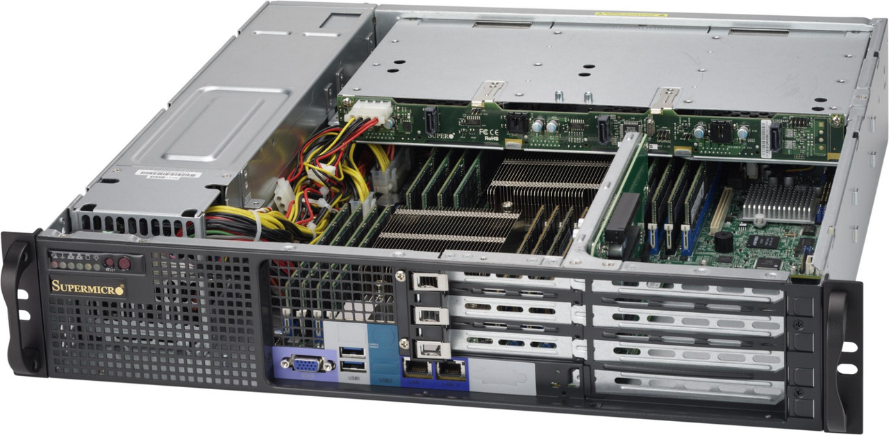 Supermicro SuperChassis 823MTQC-R802WB Rack Black 800W server chassis compatible with ProLiant DL360p Gen8 servers