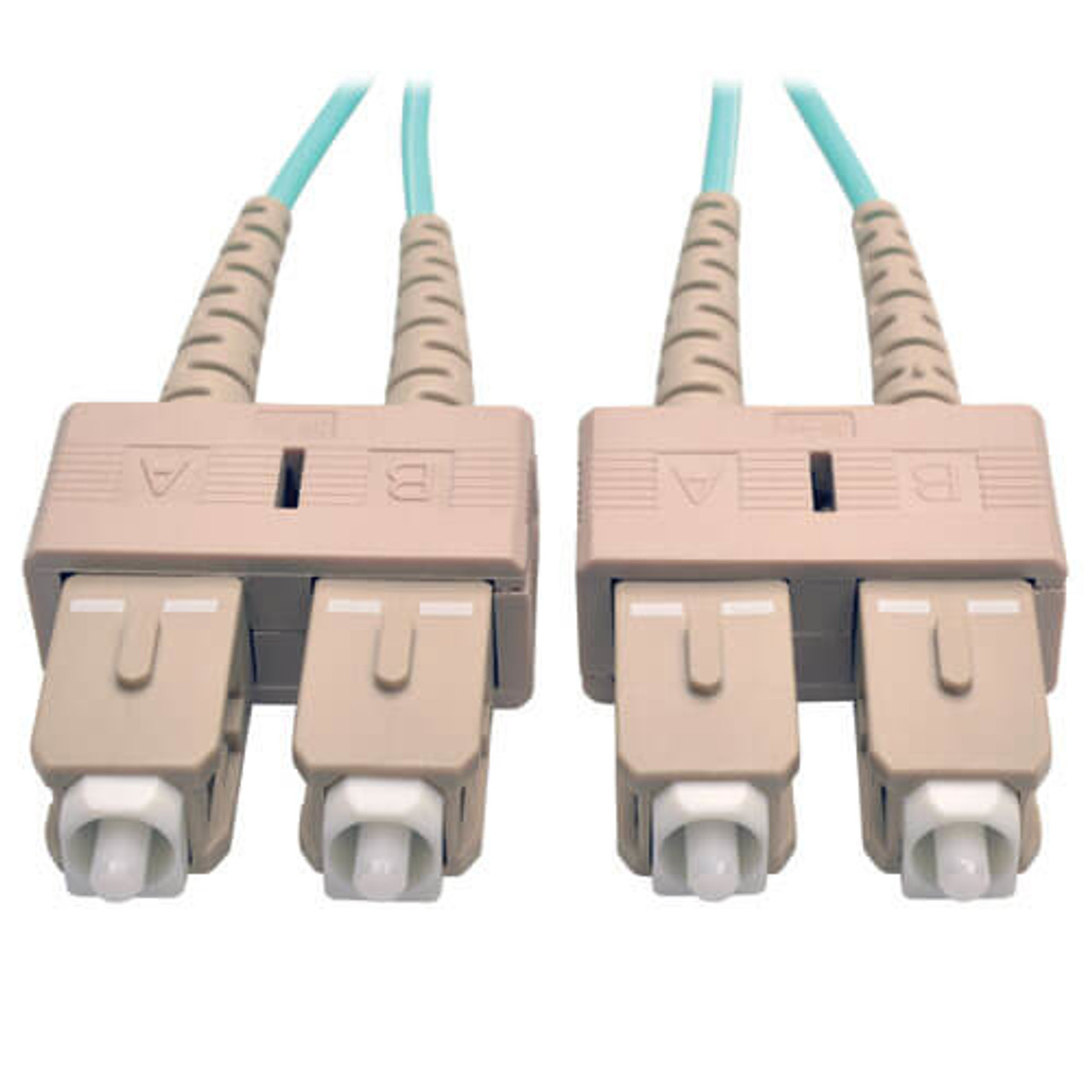 Tripp Lite N806-01M 1m Fiber Optic Cable SC OM3 Beige Turquoise Server Rack Compatible
