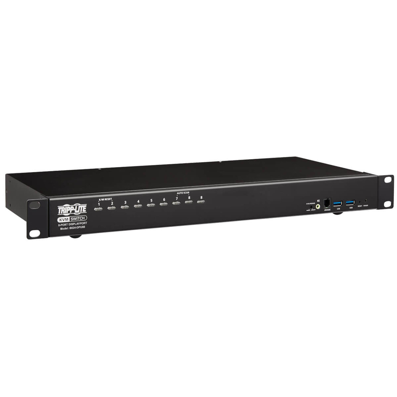 Tripp Lite B024-DPU08 KVM Switch for Rack Mounting in Black - Compatible with Server Racks