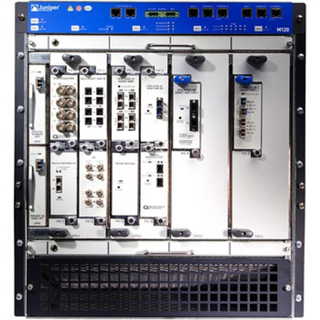 Juniper M120 Multiservice Edge Router chassis, compatible with CHAS-MP-M120-S, Juniper product category