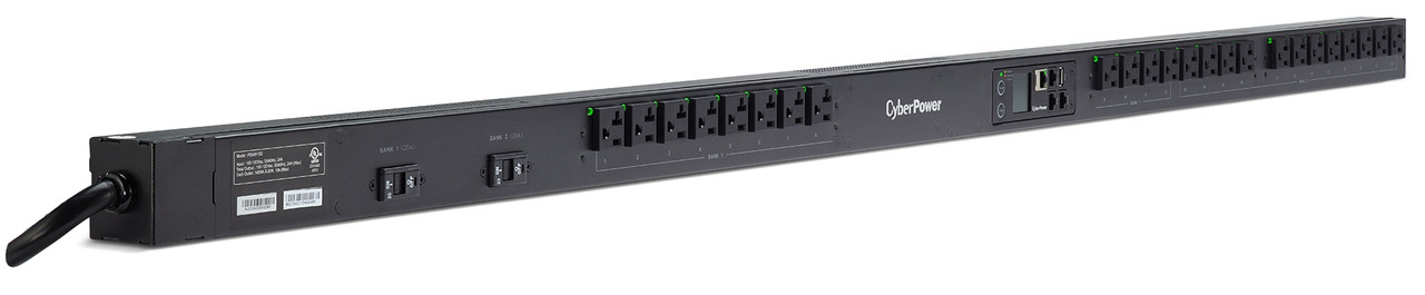 Cyberpower PDU81102 24 AC Outlet Power Distribution Unit (PDU) in Black for Server Racks