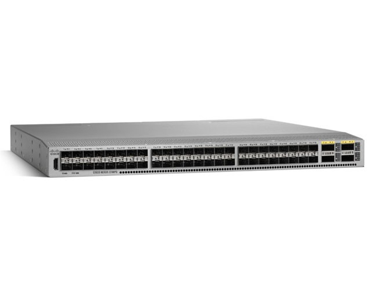 Cisco N2K-C2248Pq 2000 Series 10Ge Fex with 48 1/10Ge SFP+ ports and 4 40G ports, compatible with data center setups.
