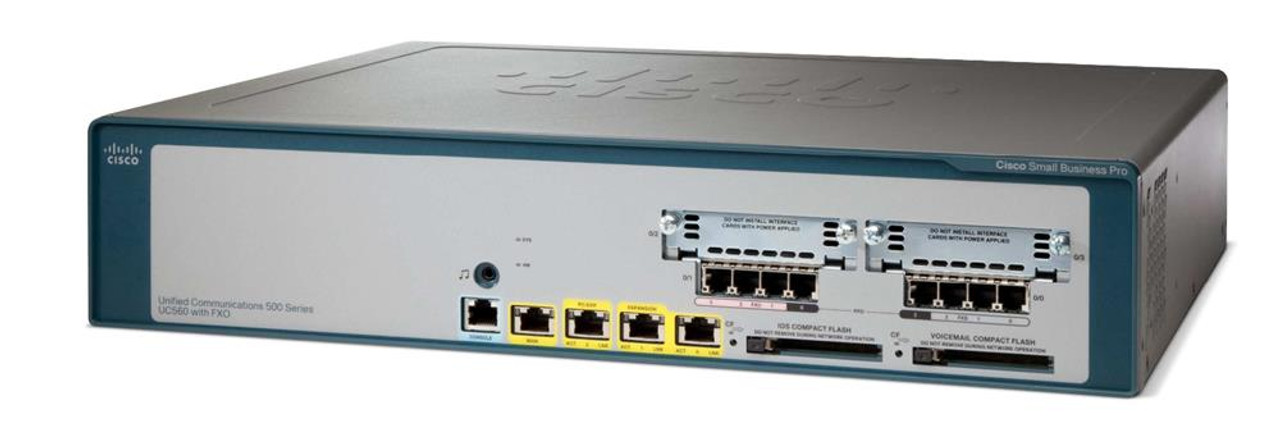 Cisco UC560-T1E1-K9 VoIP Phone System with 4 FXO, 4 FXS, 1 T1/E1, 1 VIC Slot - Compatible with Small Businesses