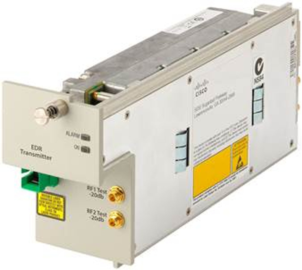 Cisco EDR 2:1 TX OPM DWDM-21 optical module for high-speed data transmission in networking equipment.