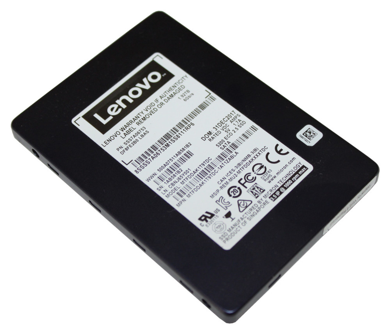Lenovo 5200 3.5 7680 GB SATA III TLC SSD for Data Storage Servers