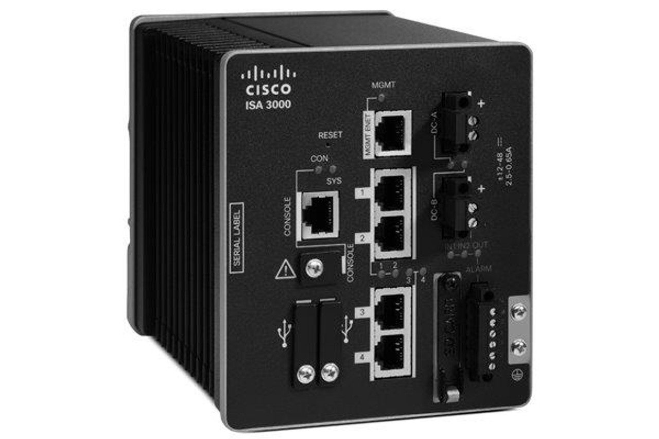 Cisco Isa-3000-2C2F-K9 Industrial Security Appliance | 2 Copper Ports | Network Security Device for Industrial Use