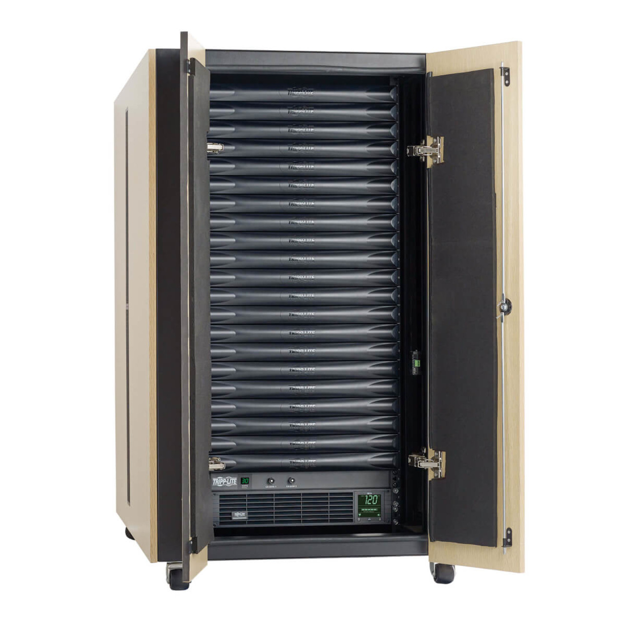 Tripp Lite 18U Freestanding Rack Cabinet in Black and Gold for MDK1F15UPX00001 Servers