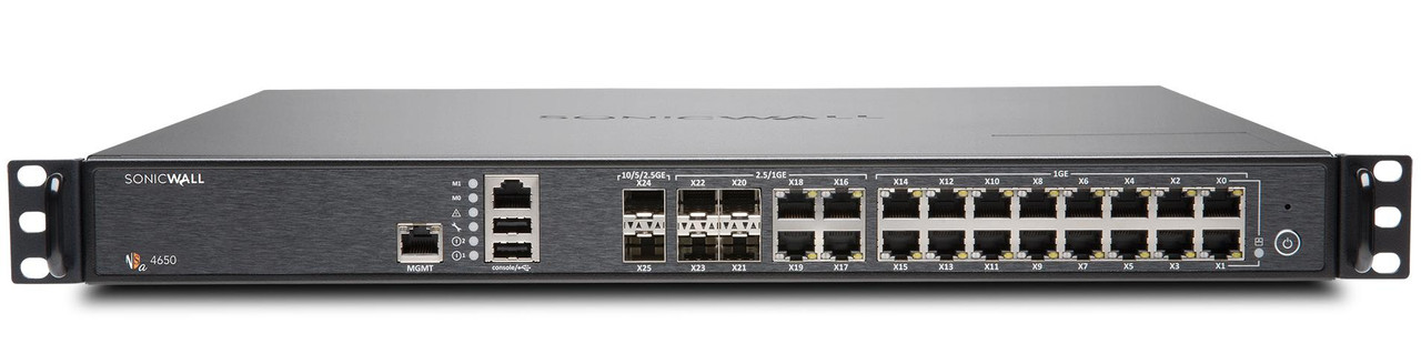 SonicWall NSA 4650 1U hardware firewall for network security