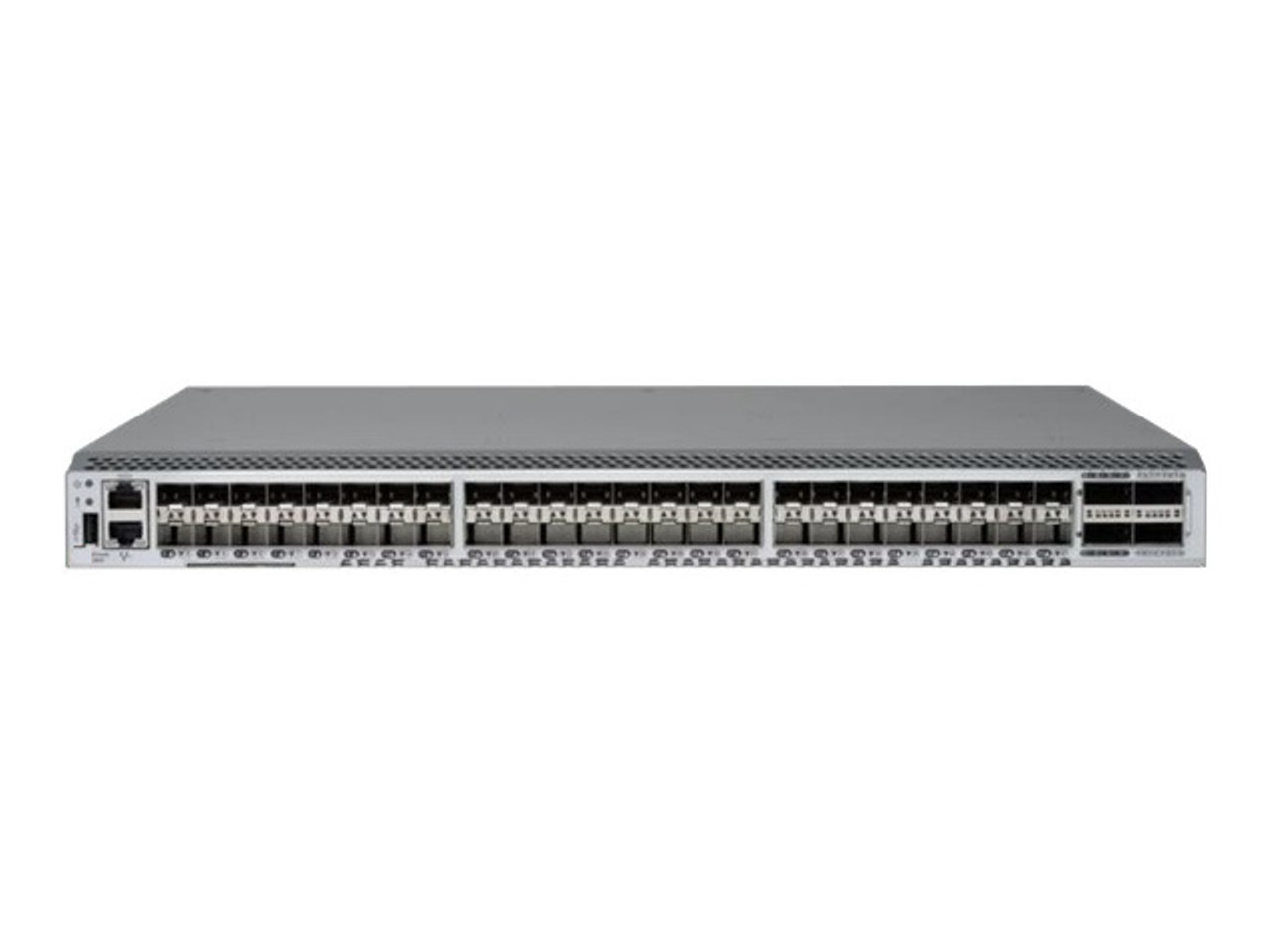 HP Storefabric SN6600B 32GB 48/24 Power Pack+ Fibre Channel Switch mounted in server rack