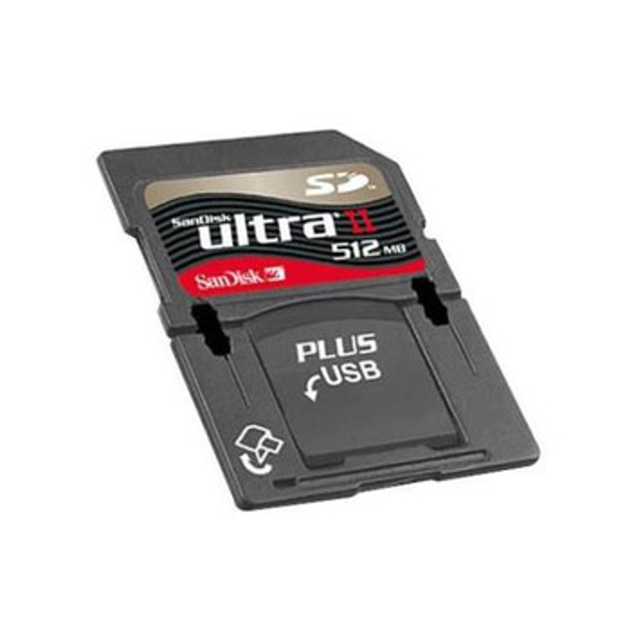 Sandisk Ultra II 512MB SD Flash Memory Card with USB 2.0, compatible with cameras and other devices