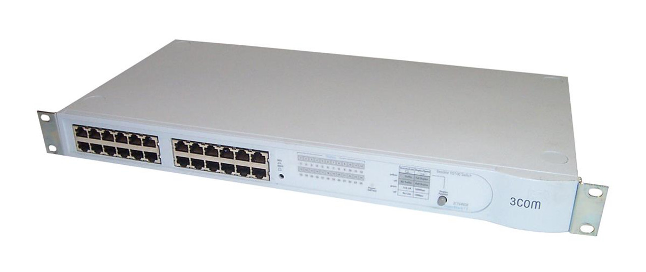 3COM 24-Port 10/100 Superstack Baseline Dual Speed Hub - Compatible with ProLiant DL360p Gen8 Servers