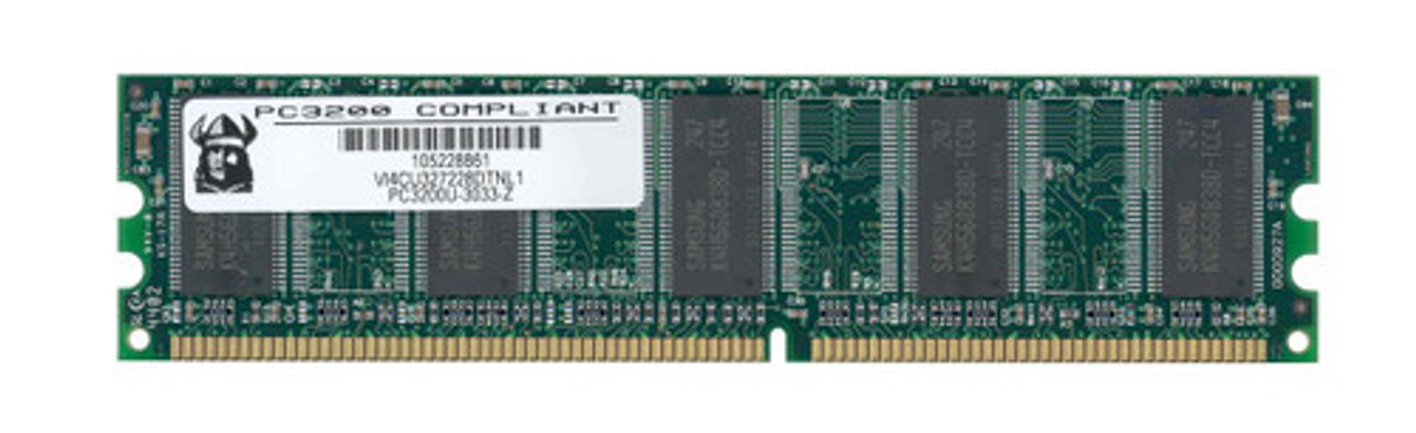 Viking 256MB PC3200 DDR-400MHz ECC Unbuffered CL3 DIMM Memory Module for server use