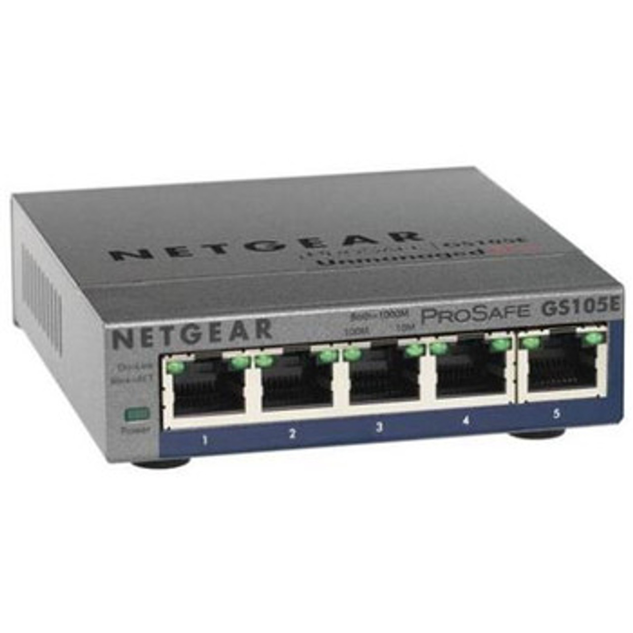 NETGEAR ProSafe GS105E 5-Port Gigabit Ethernet Desktop Switch - Ideal for Home or Office Use