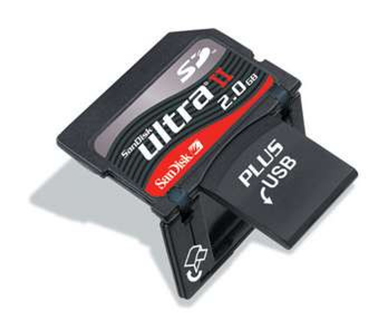 Sandisk 2GB Ultra II Secure Digital Plus USB Card for data storage and transfer