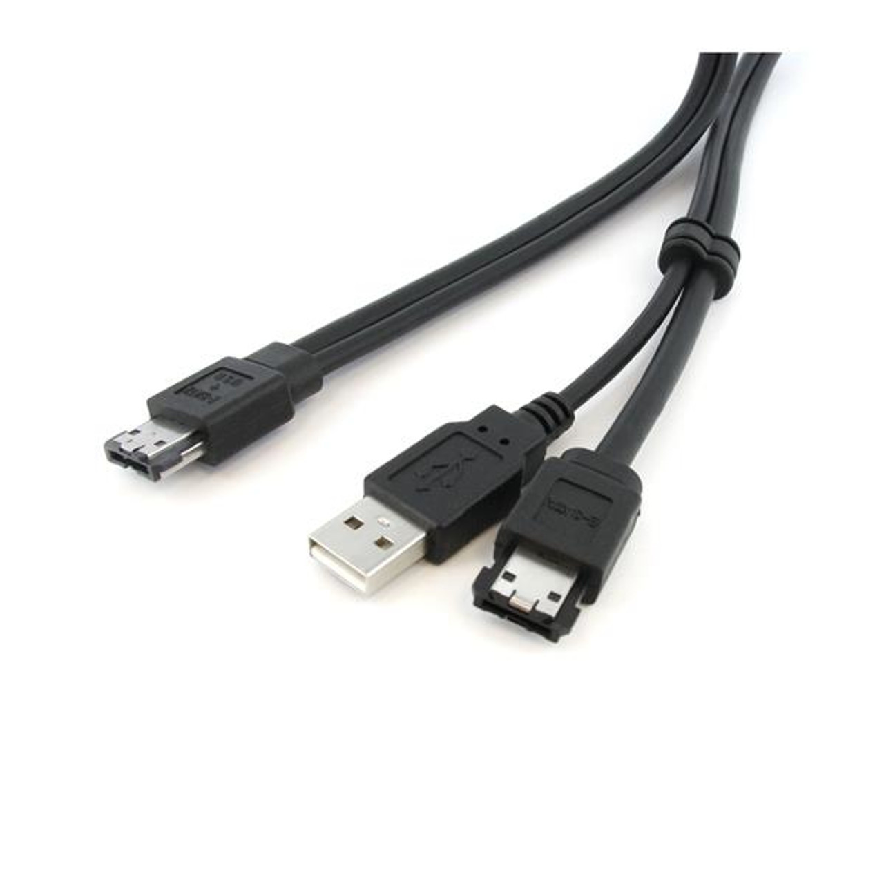 StarTech.com 3 ft eSATA / USB A to Power eSATA Cable in Black for Data Transfer